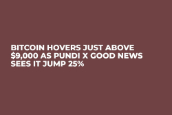 Bitcoin Hovers Just Above $9,000 as Pundi X Good News Sees it Jump 25%