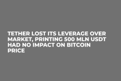 Tether Lost Its Leverage Over Market, Printing 500 Mln USDT Had No Impact on Bitcoin Price