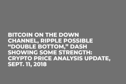 Bitcoin on the Down Channel, Ripple Possible “Double Bottom,” DASH Showing Some Strength: Crypto Price Analysis Update, Sept. 11, 2018