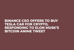 Binance CEO Offers to Buy Tesla Car for Crypto, Responding to Elon Musk’s Bitcoin Anime Tweet