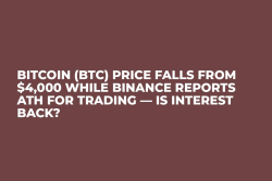 Bitcoin (BTC) Price Falls from $4,000 While Binance Reports ATH for Trading — Is Interest Back?