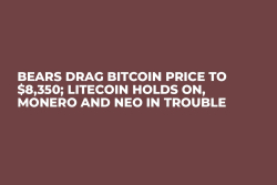 Bears Drag Bitcoin Price to $8,350; Litecoin Holds On, Monero and NEO in Trouble