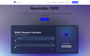 Cardano Dex Ravendex Launching It’s ISPO Ahead Of It’s Testnet Release