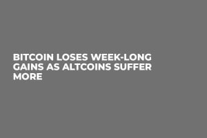 Bitcoin Loses Week-Long Gains as Altcoins Suffer More