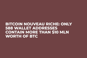 Bitcoin Nouveau Riche: Only 588 Wallet Addresses Contain More Than $10 Mln Worth of BTC