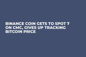 Binance Coin Gets to Spot 7 on CMC, Gives Up Tracking Bitcoin Price