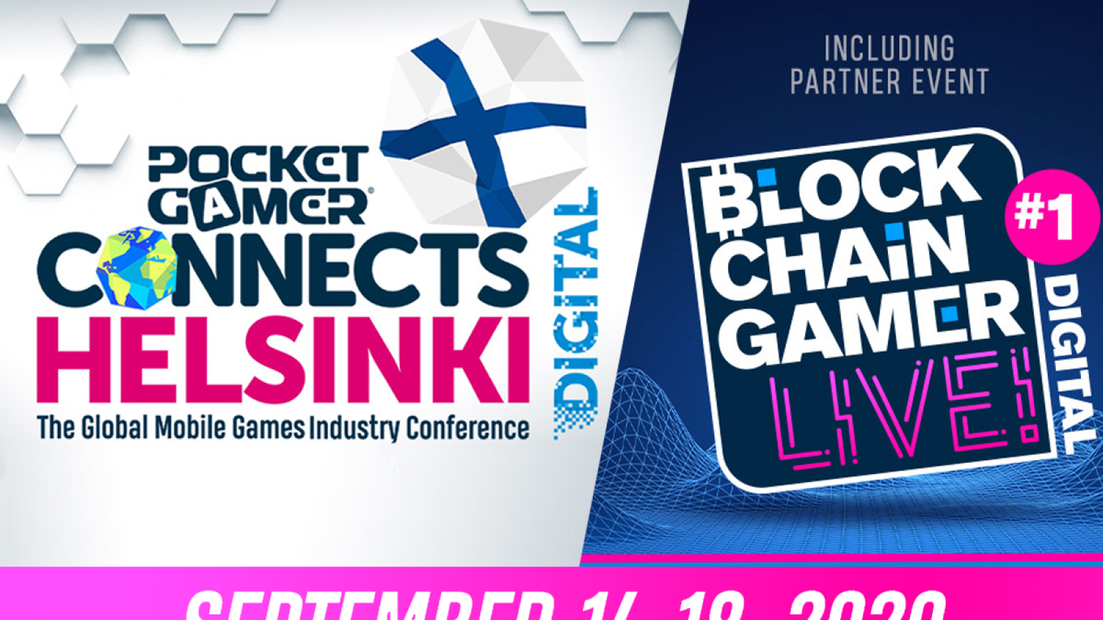 Pocket Gamer Connects Helsinki Digital 2020 and Blockchain Gamer LIVE! Digital #1 launches on September 14-18
