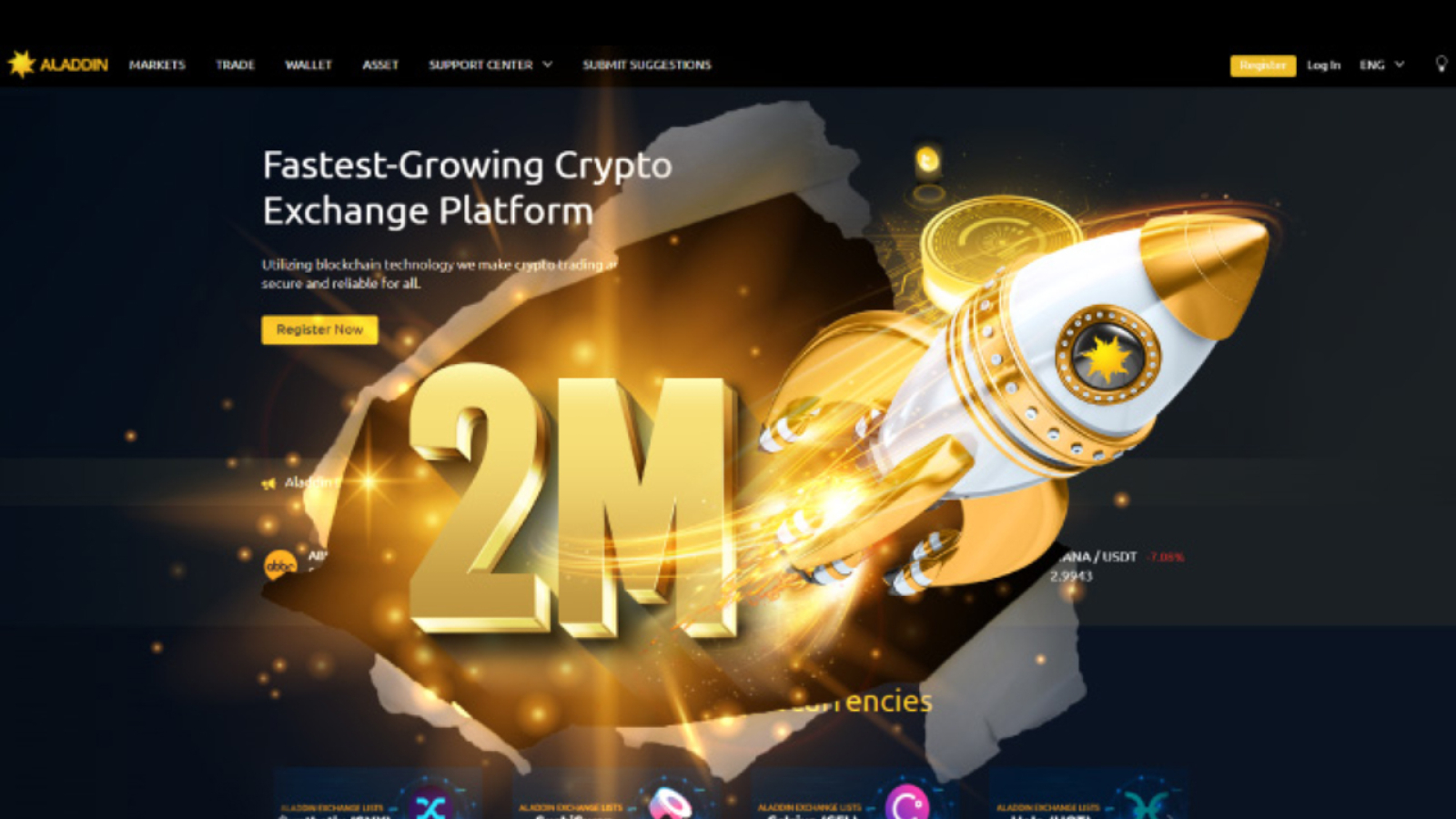 Aladdin Exchange Hits 2M Traders, with Growth Continuing to Rise