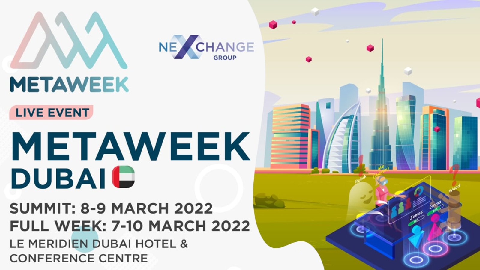 MetaWeek to Take Place in Dubai on March 7-10, 2022, to Shape the Future Trends for Metaverses and Blockchain