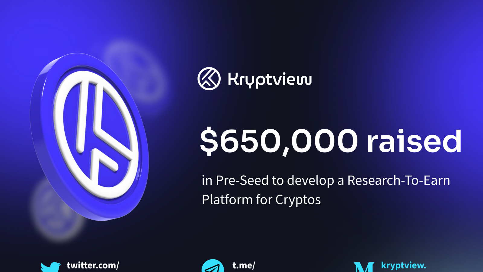 Kryptview Raises $650,000 in Pre-Seed to Develop a Community-Driven Crypto Research Platform