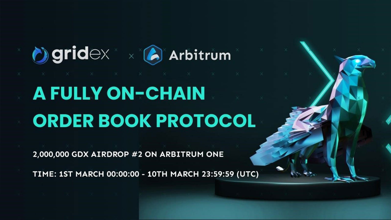 Gridex Protocol Launches on Arbitrum and Announces Airdrop#2 on 1st March