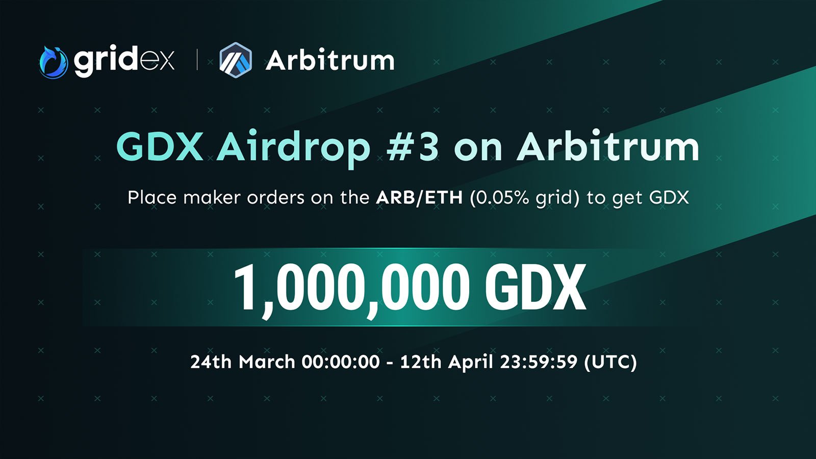 Gridex's Third Round of GDX Airdrop Offers Exciting Opportunity to Earn GDX by Trading ARB on Arbitrum