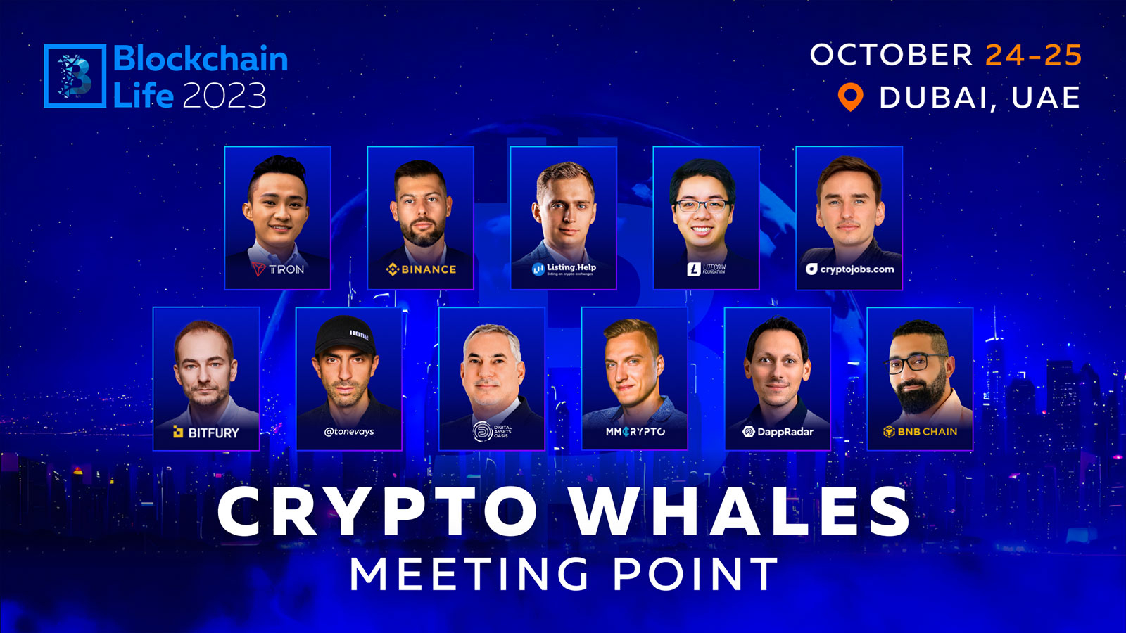 Crypto Whales are to meet at Blockchain Life 2023 in Dubai