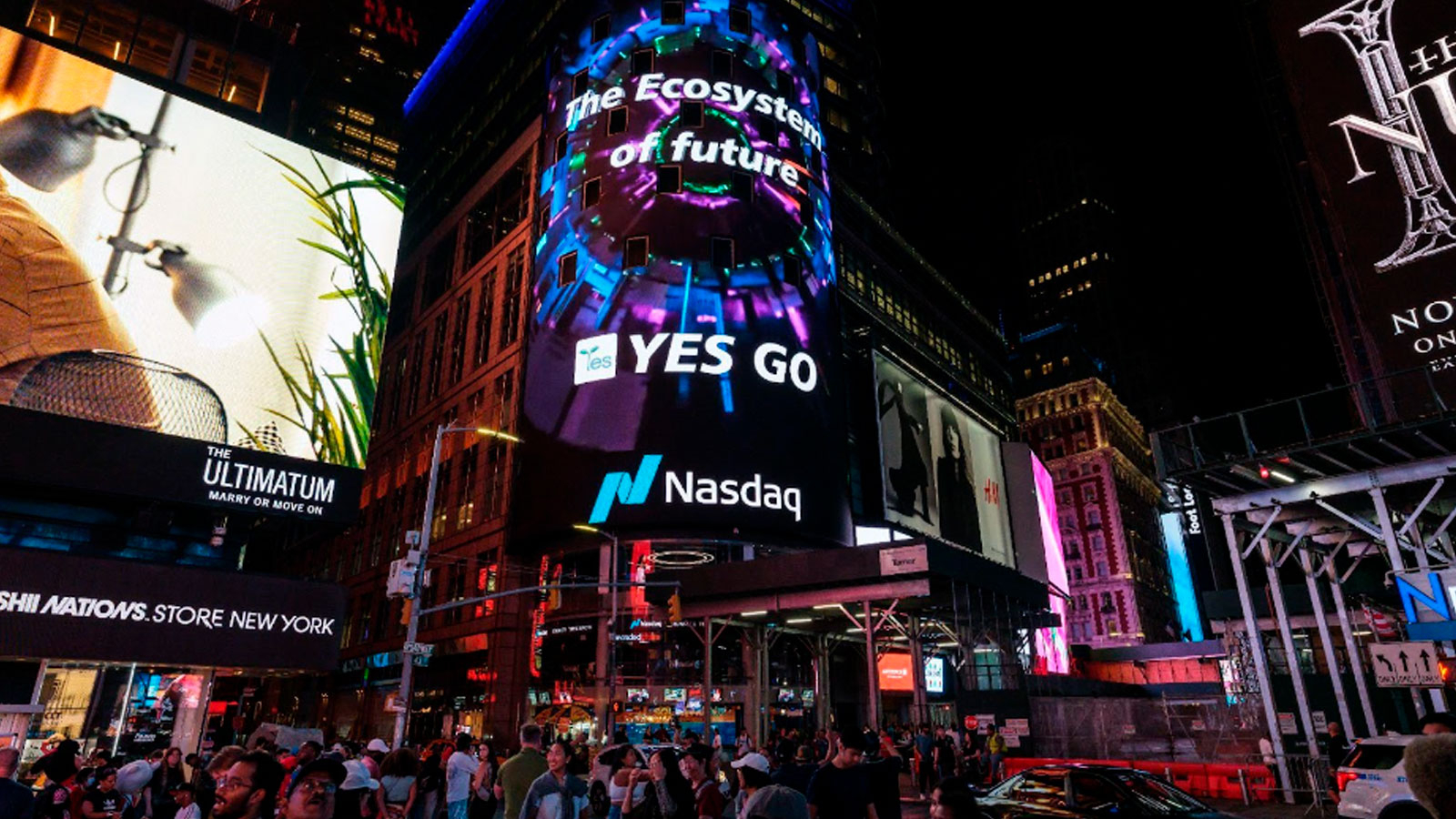 Discover the Yesgo (YESGO) Listing on XT.COM and Launch on Nasdaq billboard in Times Square