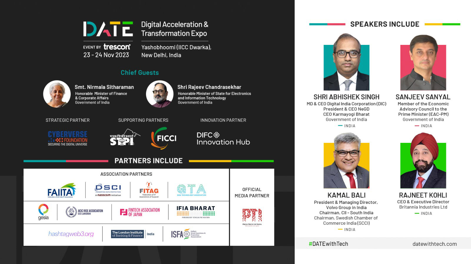 Hon’ble MoS Rajeev Chandrasekhar Joins India’s Most Impactful Tech Event – DATE (Digital Acceleration and Transformation Expo)