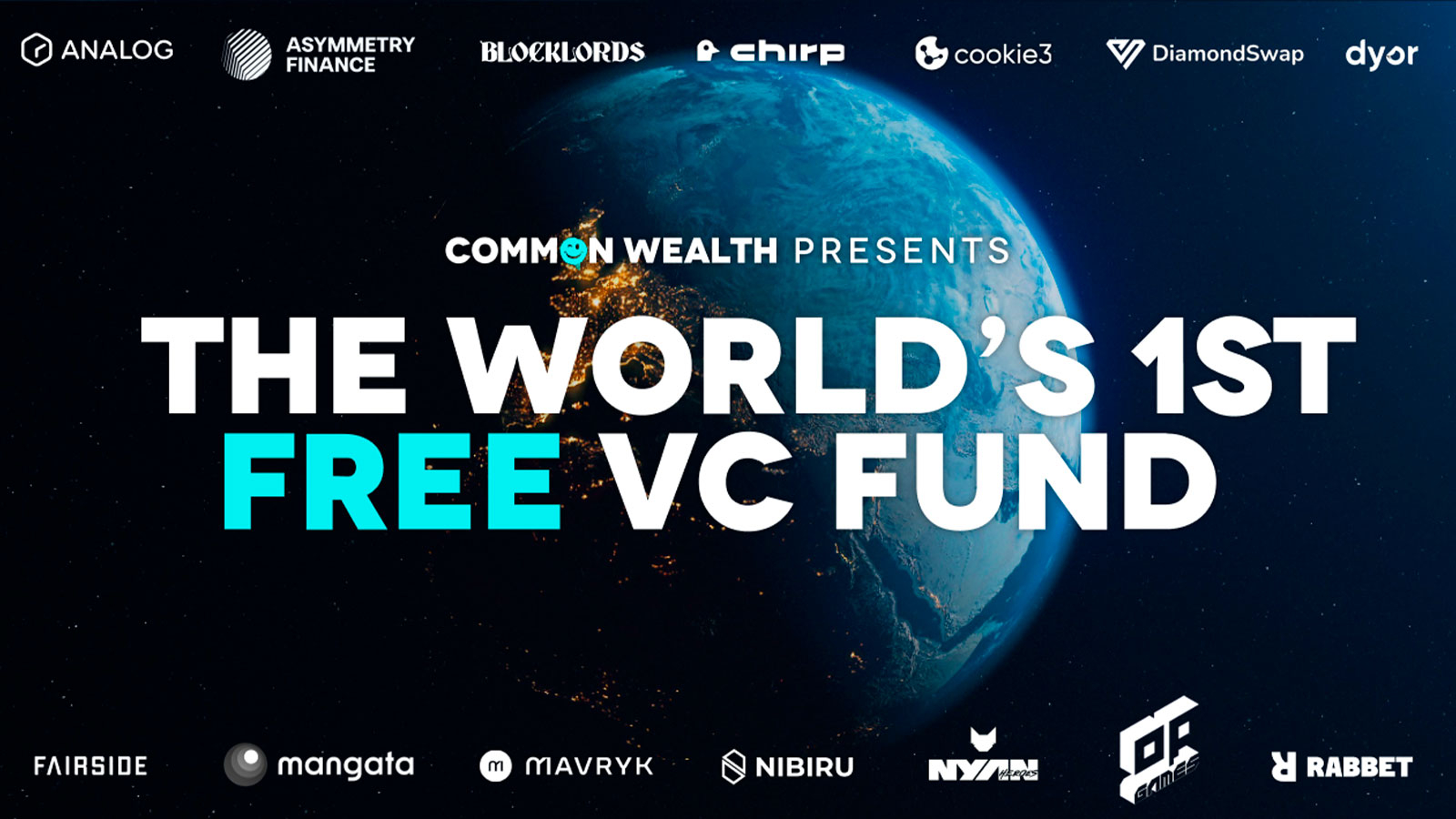Common Wealth Announces the Launch of the World's First Free VC Fund