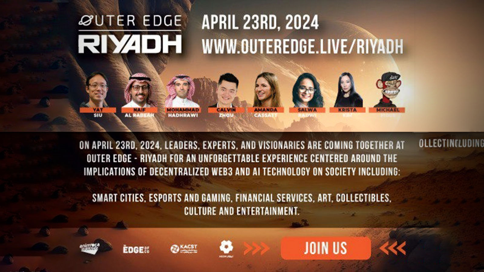 From LA to Riyad, Outer Edge Innovation Summit debuts in Saudi Arabia in Partnership with Animoca Brands and KACST