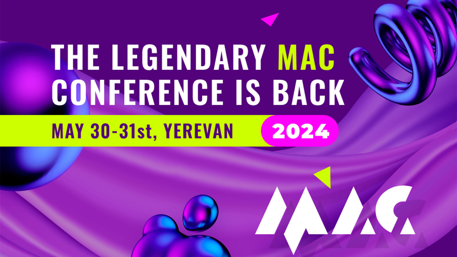 The largest MAC conference in Eastern Europe is back! 2500+ participants, 100+ companies at the exhibition, 30 reports, and a legendary Afterparty.  