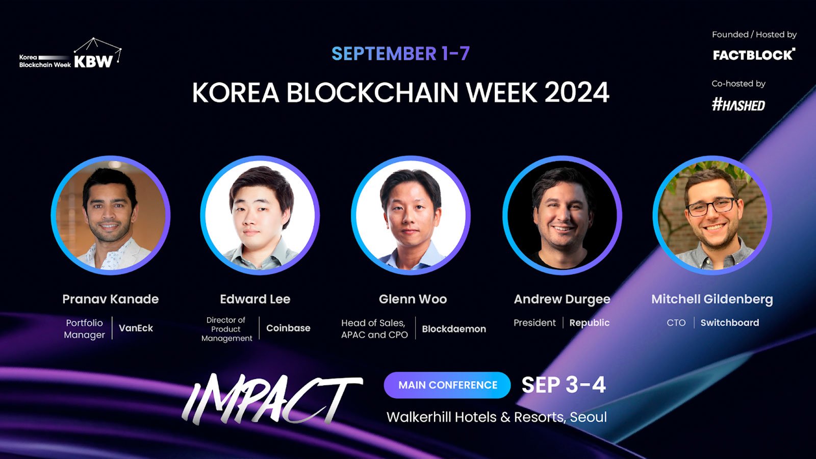 Korea Blockchain Week 2024 Bolsters Its Flagship IMPACT Conference With the Inaugural Institutional Stage