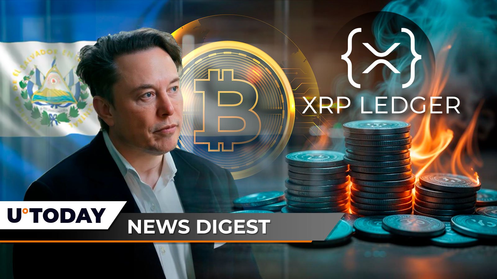 XRP Ledger User Accidentally Burns 10,000 Tokens, Elon Musk Praises El Salvador's Impressive Achievements, SHIB Surpasses AVAX: Crypto News Digest by U.Today