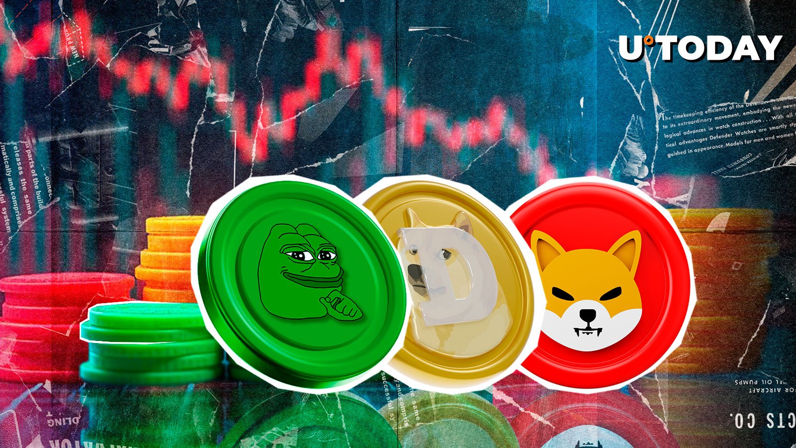 Top Meme Cryptos PEPE, DOGE, SHIB in Deep Red