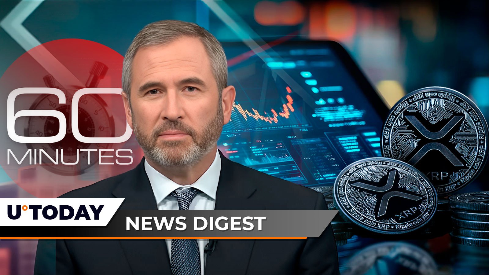 Key Highlights From Ripple CEO's '60 Minutes' Interview; Top Trader Thinks XRP Is Preparing for Round 2; 121 Billion PEPE Stun Binance: Crypto News Digest by U.Today