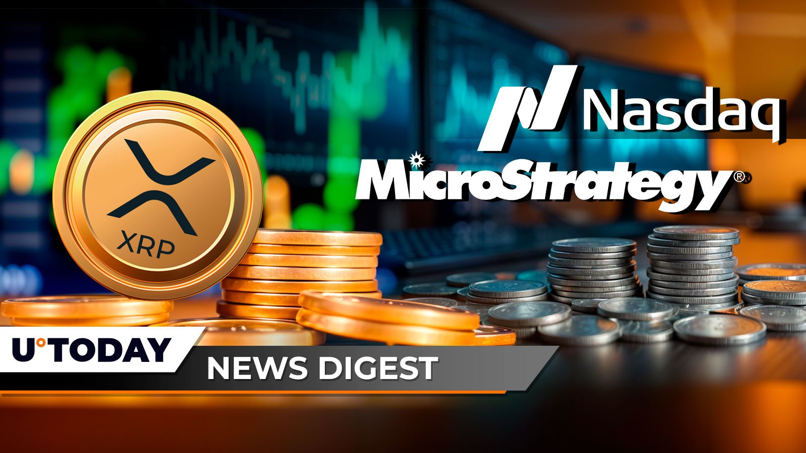 XRP Breakout Might Happen in Two Days, MicroStrategy Has 90% Chance of Being Added to Nasdaq 100, Bitcoin Miners' Revenue Hit $71 Billion in Epic Milestone: Crypto News Digest by U.Today