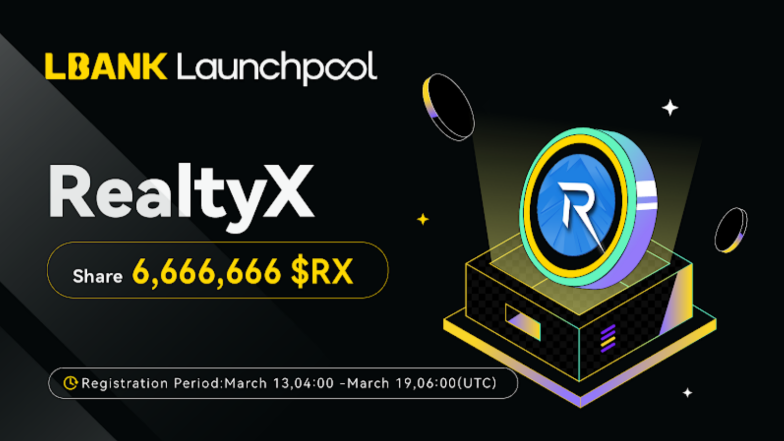 LBank Launchpool Lists RealtyX (RX) with 6,666,666 RX Rewards