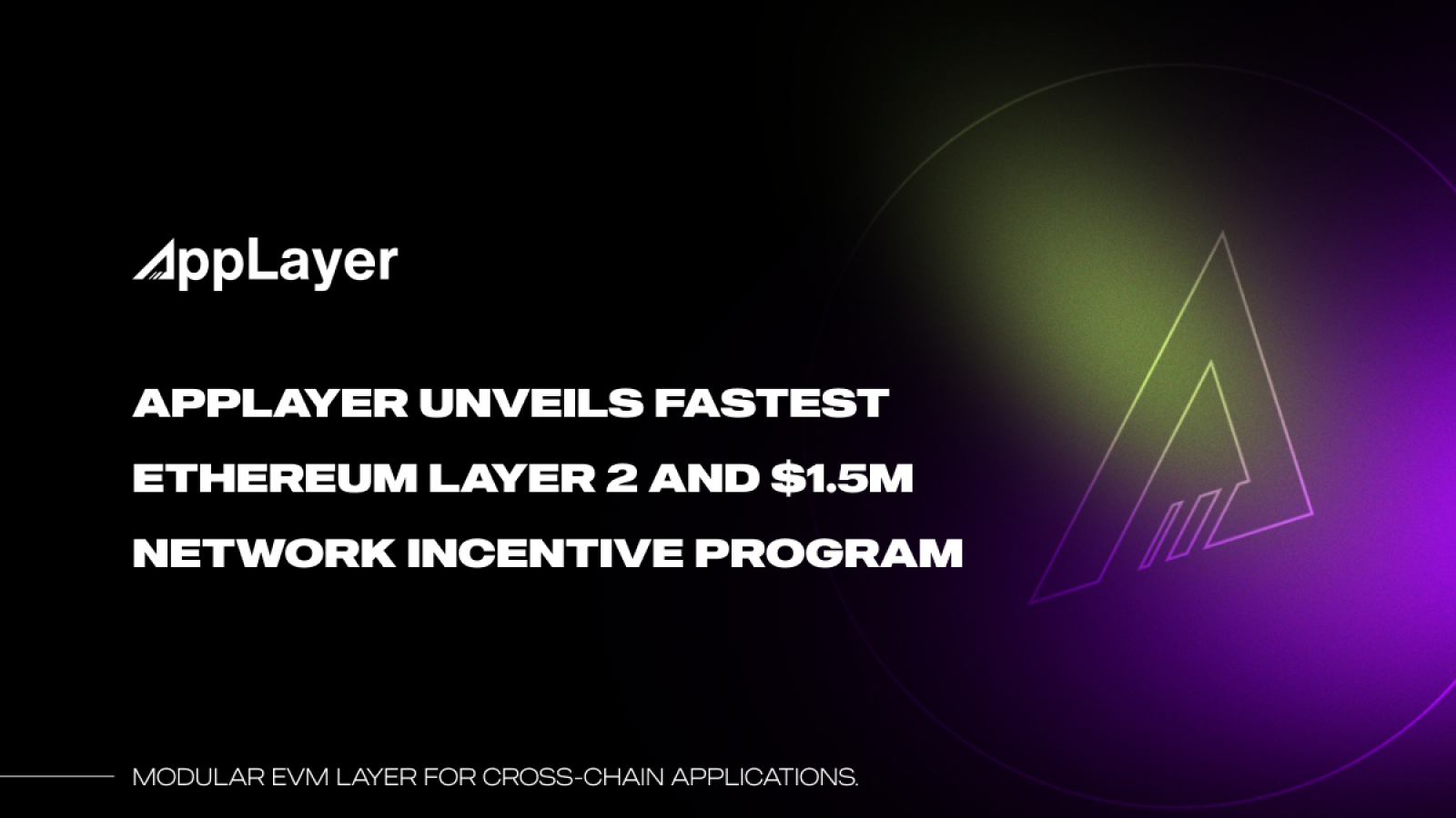 AppLayer Unveils Fastest EVM Network and $1.5M Network Incentive Program