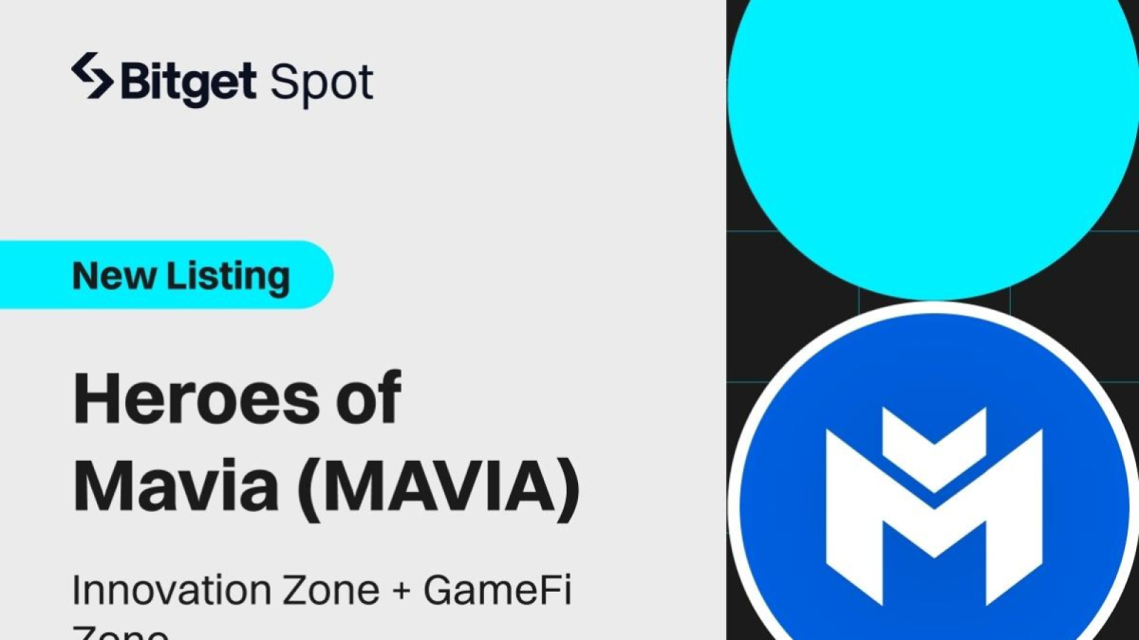 Bitget Lists Heroes of Mavia (MAVIA) in Innovation and GameFi Zone