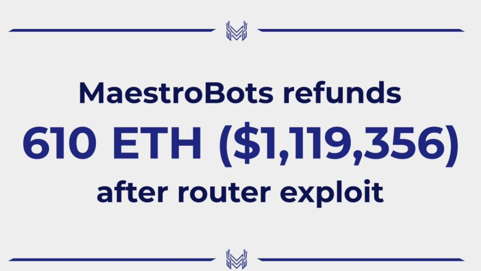 Maestro Trading Bot Refunds 610 ETH to Users Following Router Exploit