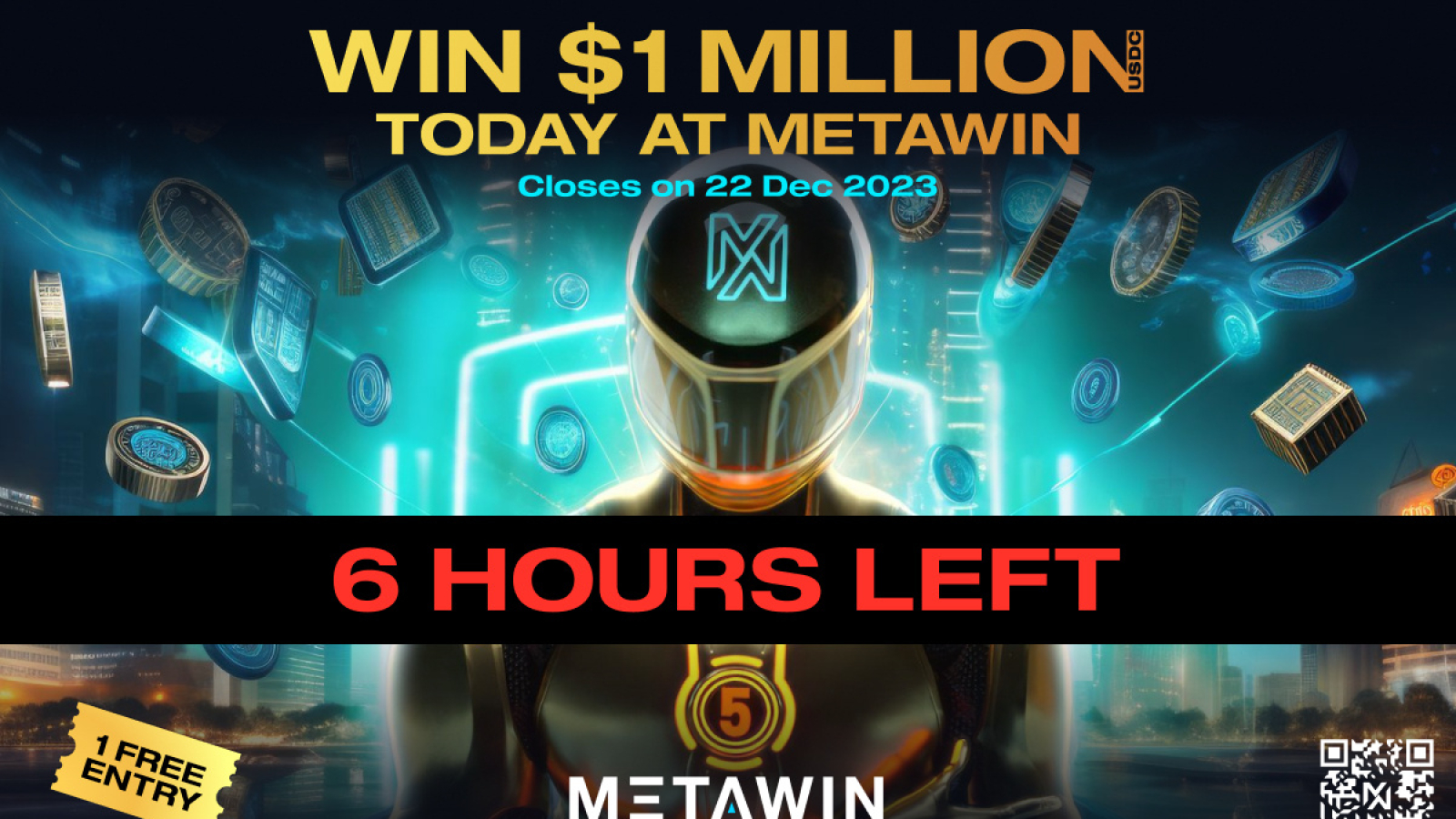 Clock Ticking: 6 Hours Left in MetaWin's Thrilling $1 Million USDC Prize Race