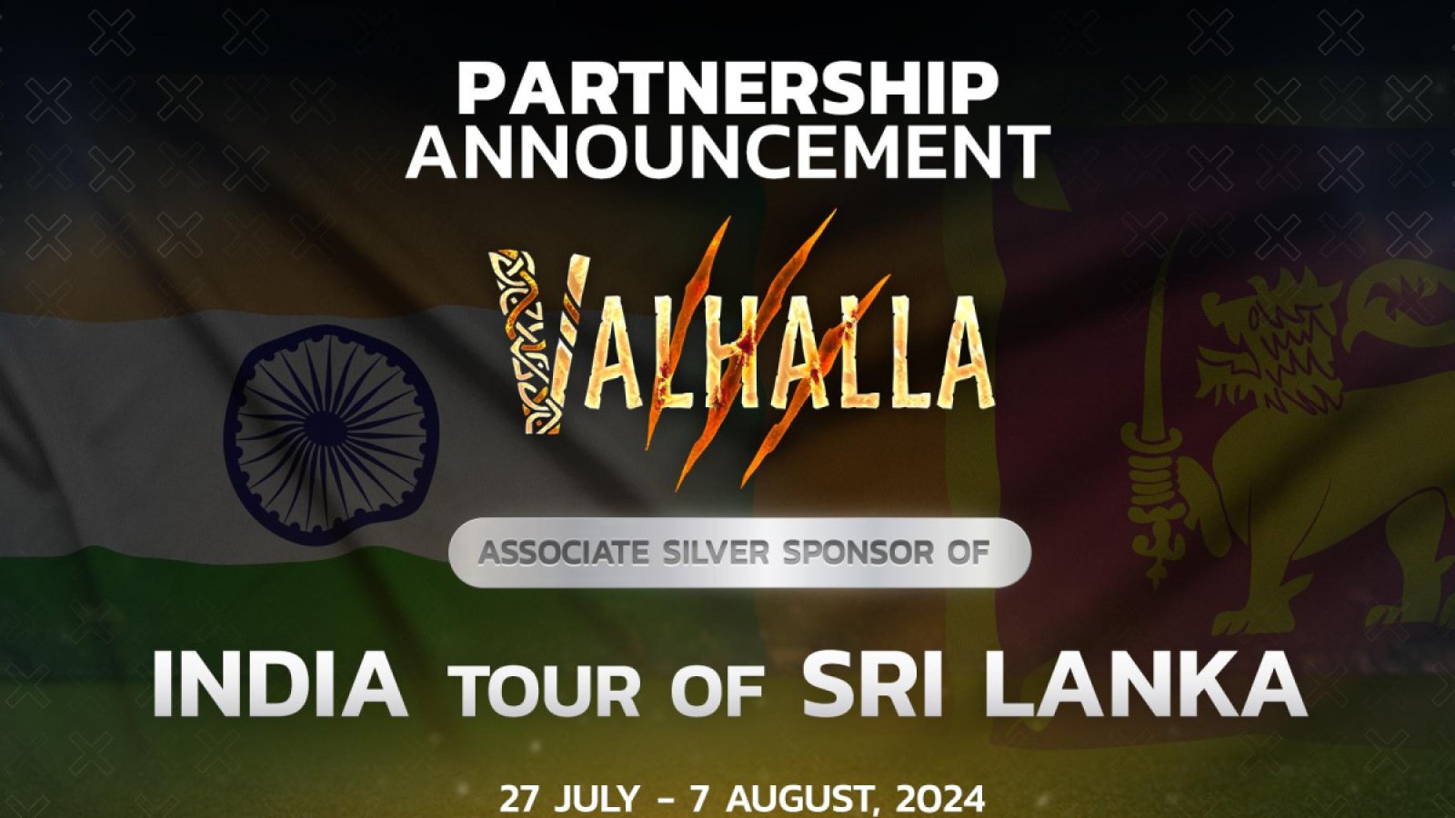 Floki’s Valhalla Joins as Associate Sponsors for India’s Tour of Sri Lanka