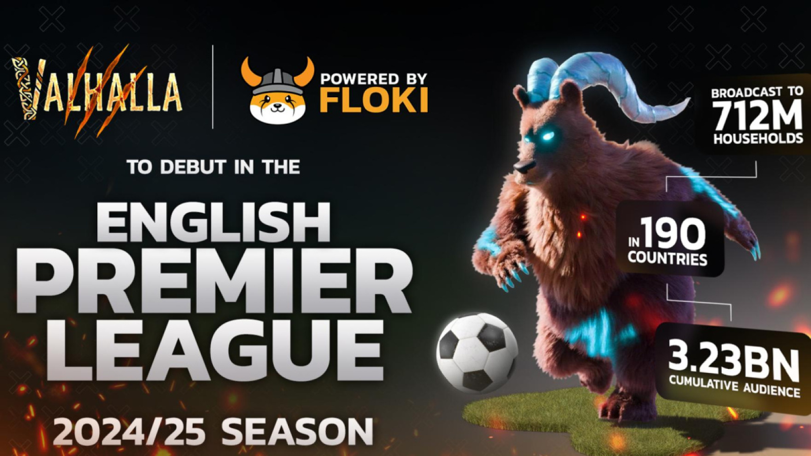 Floki Announces Major Ad Campaign for Valhalla in the English Premier League for 2024-25 Season