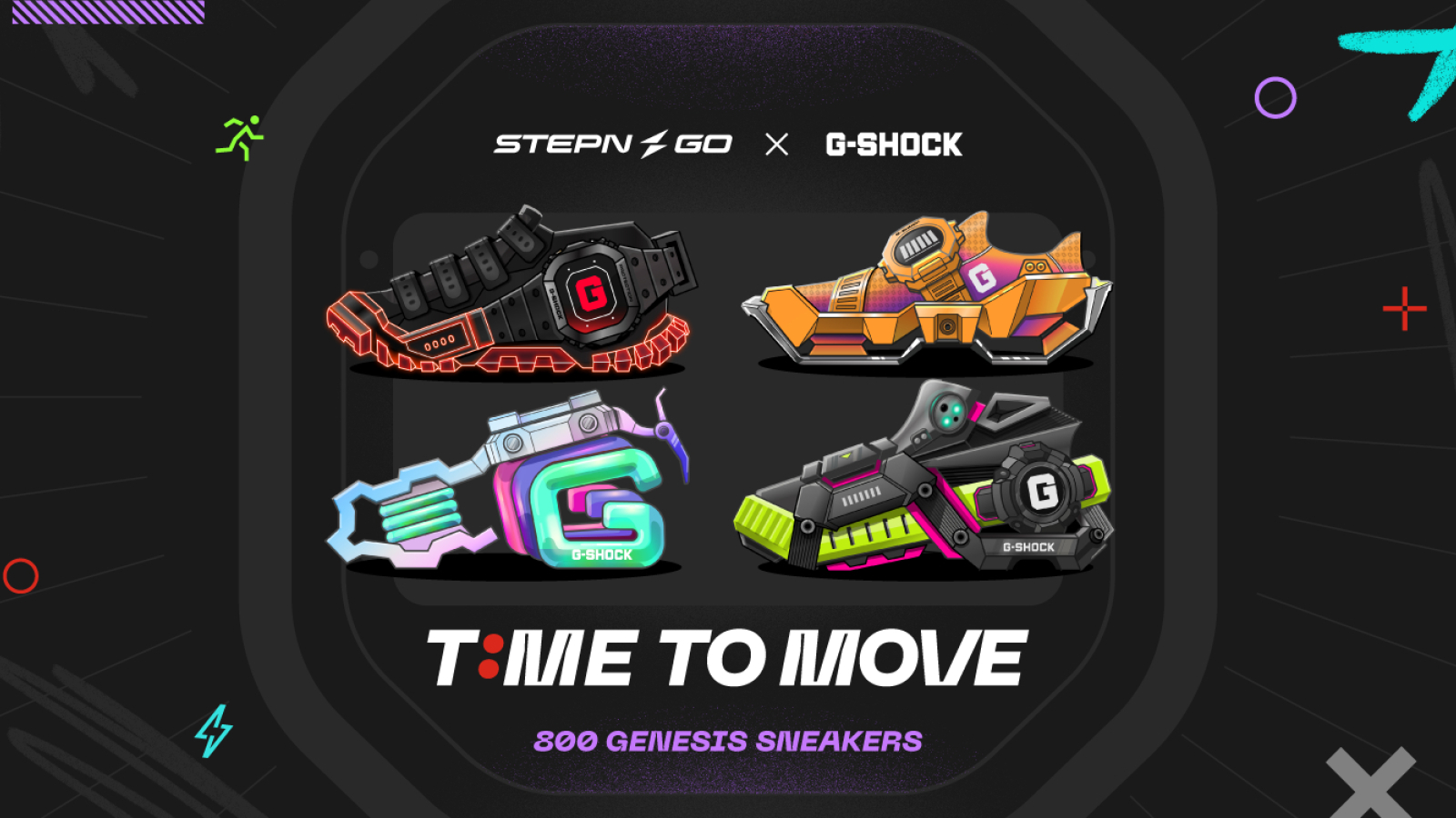 G-SHOCK and STEPN GO Announce Limited Edition Co-Branded Genesis NFT Sneakers