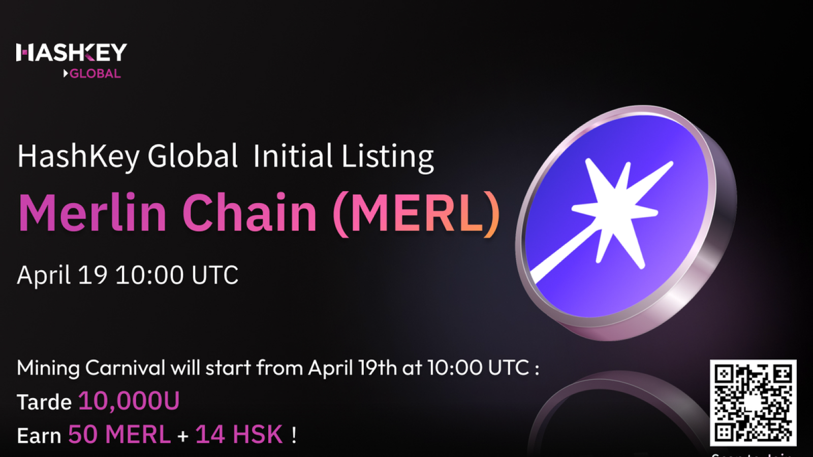 HashKey Global Announces Listing of  MERL Token with 200,000 MERL Prize Pool Campaign