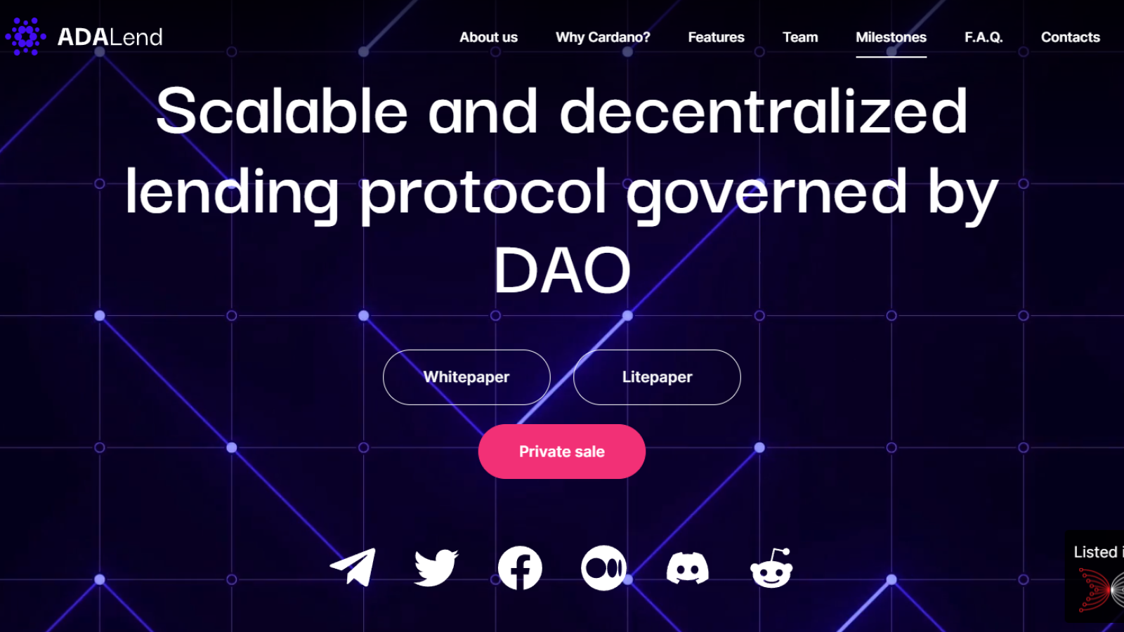 ADALend DeFi protocol is now tracked by CardanoCube