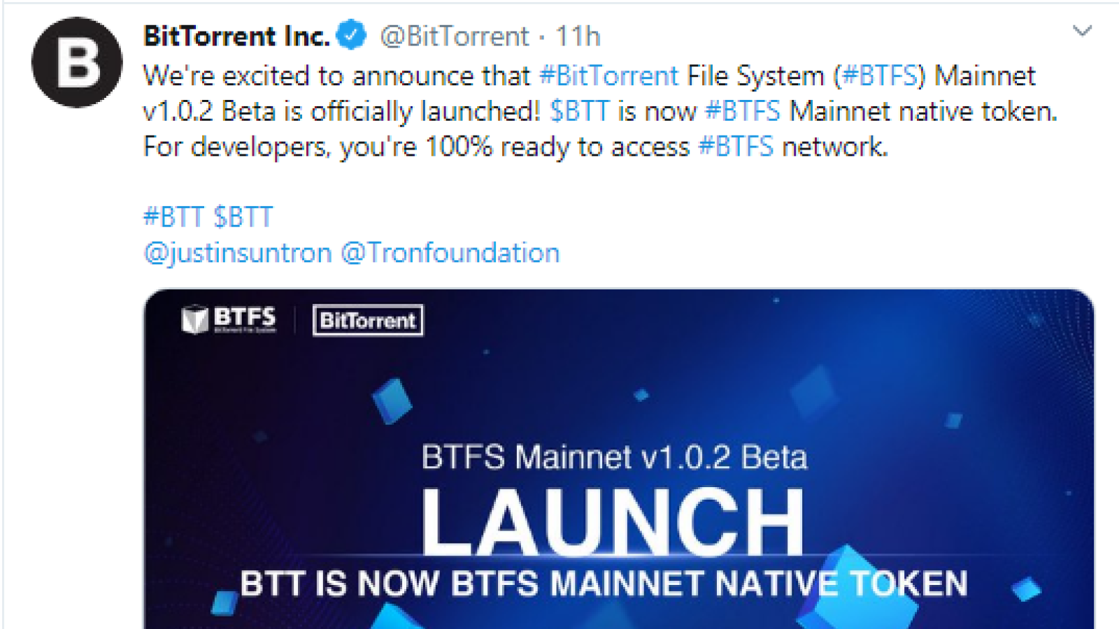 BTFS Beta Mainnet is live