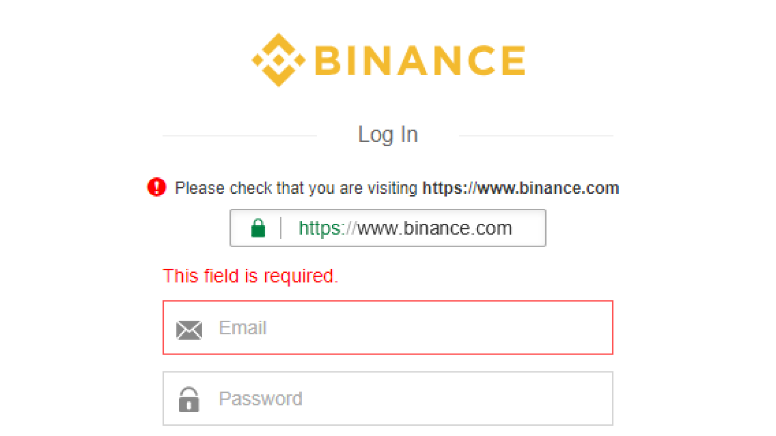 Binance account