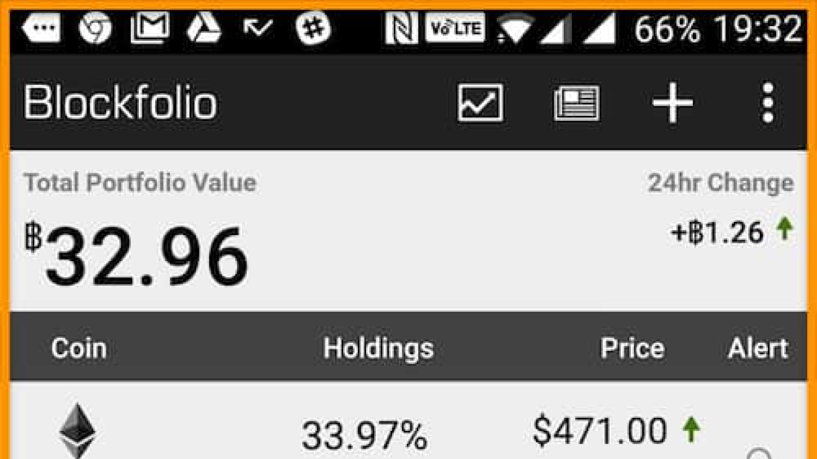 setup the blockfolio app