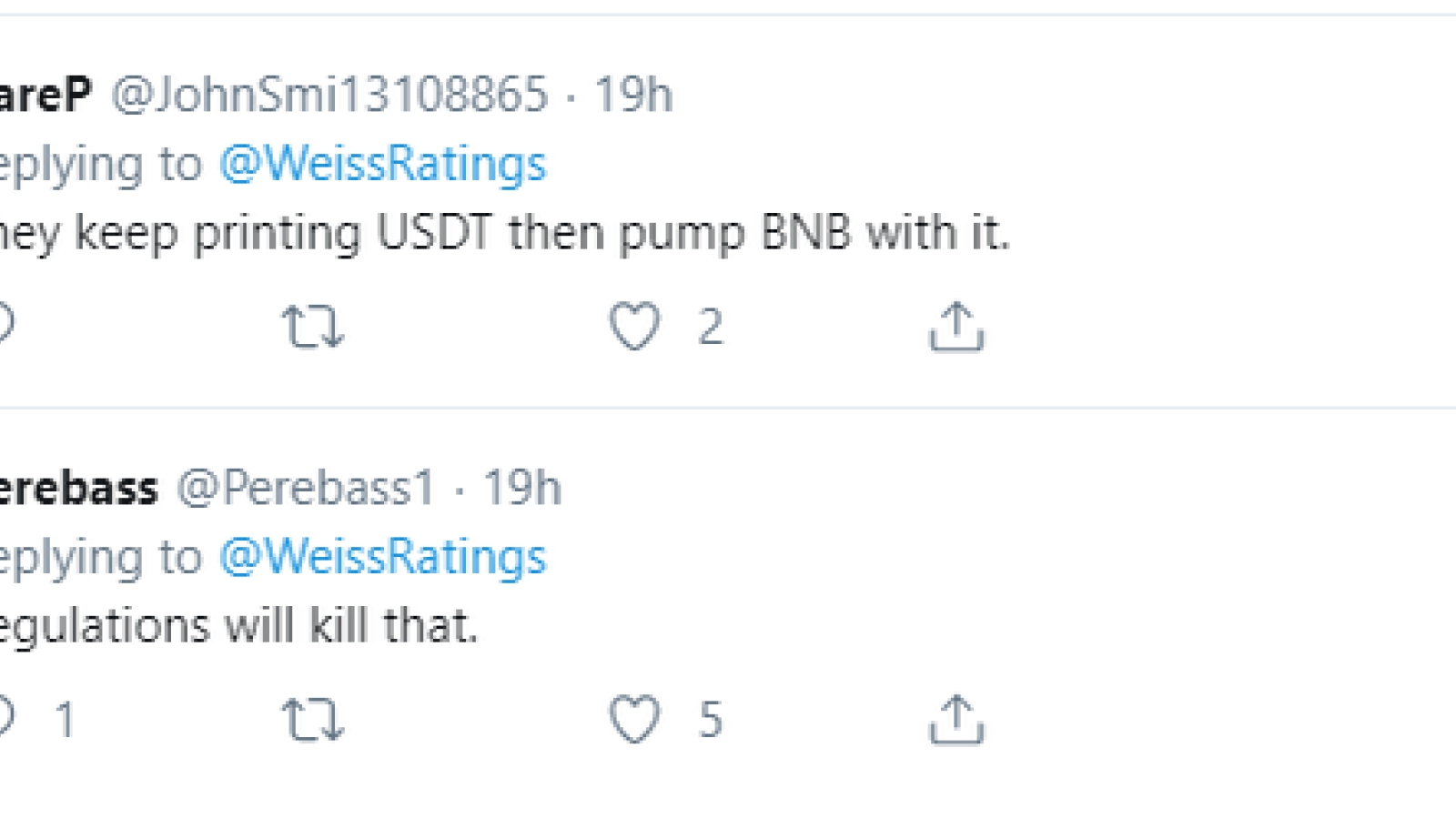 Twitter comments 07/26/19 Binance