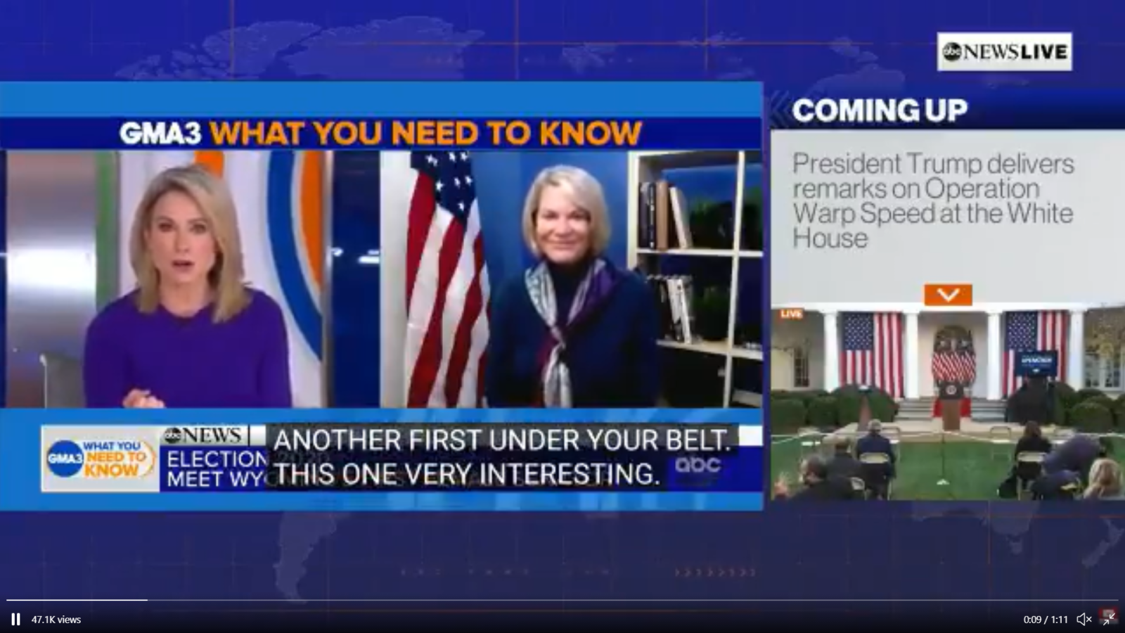 Cynthia Lummis talks Bitcoin on ABC News. Source: ABC News Live, Bitcoinization