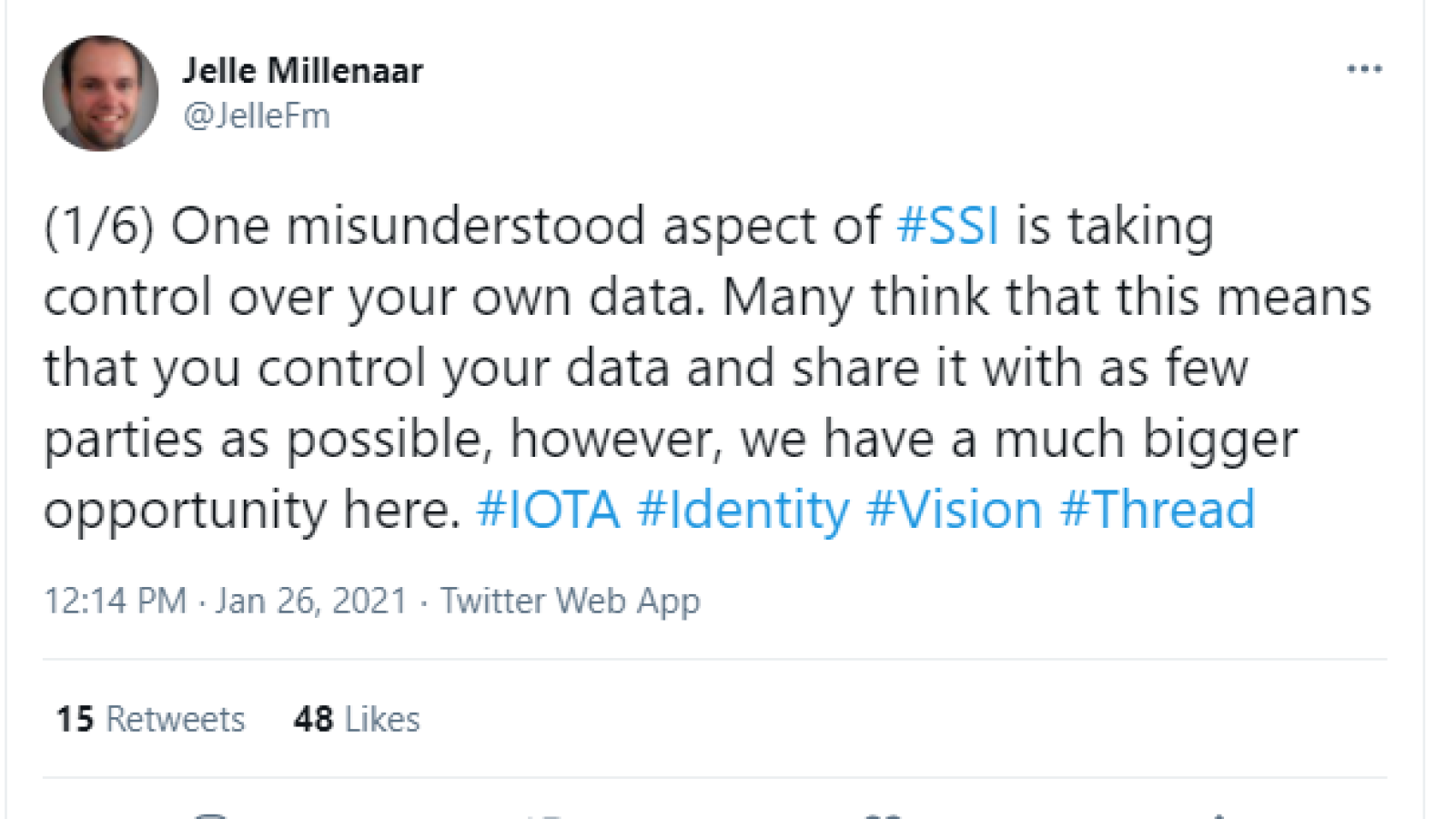 IOTA's identity lead contributor explains SSI benefits