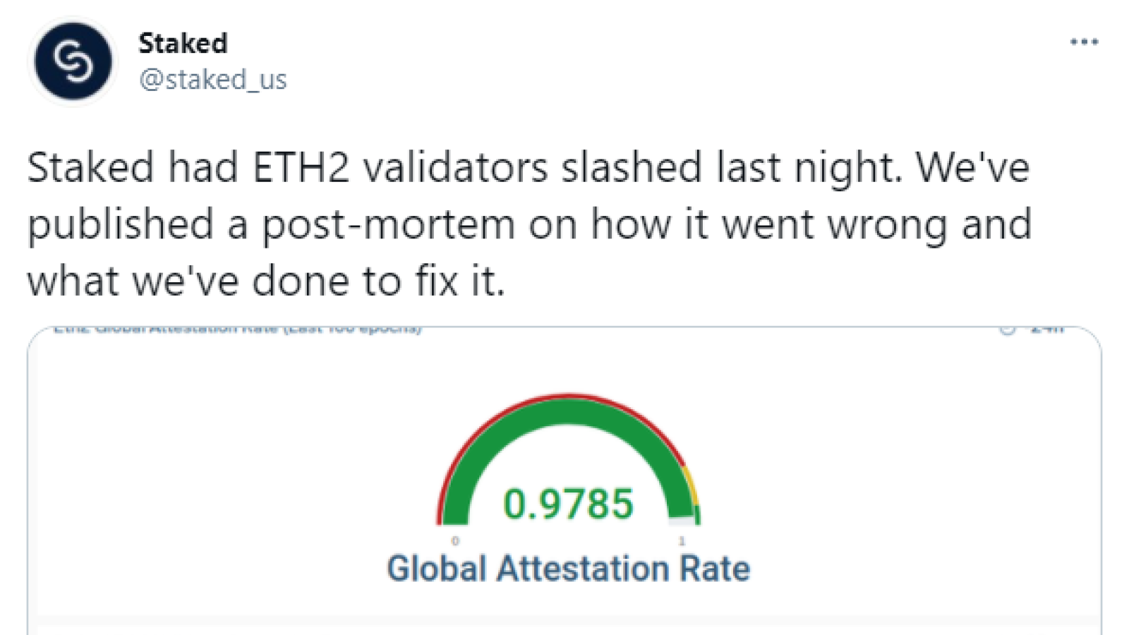 75 ETH2 validators slashed overnight