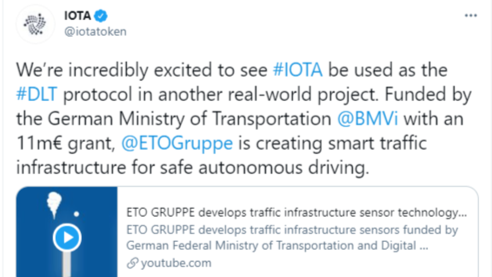 IOTA to power snother smart city project in Germany