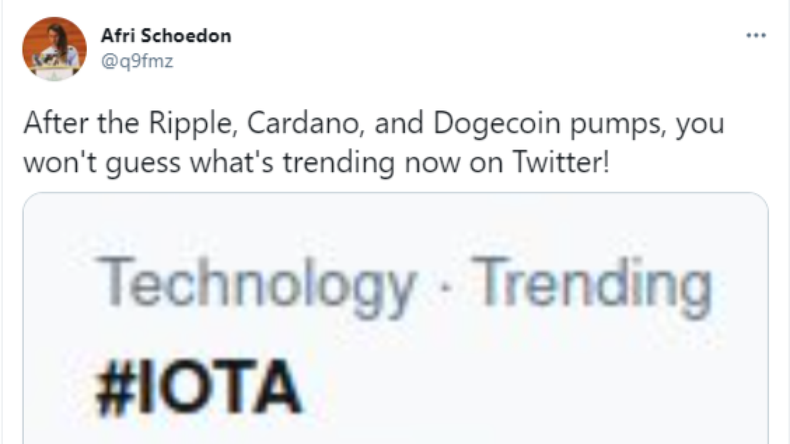 IOTA is ready to follow XRP, DOGE, ADA