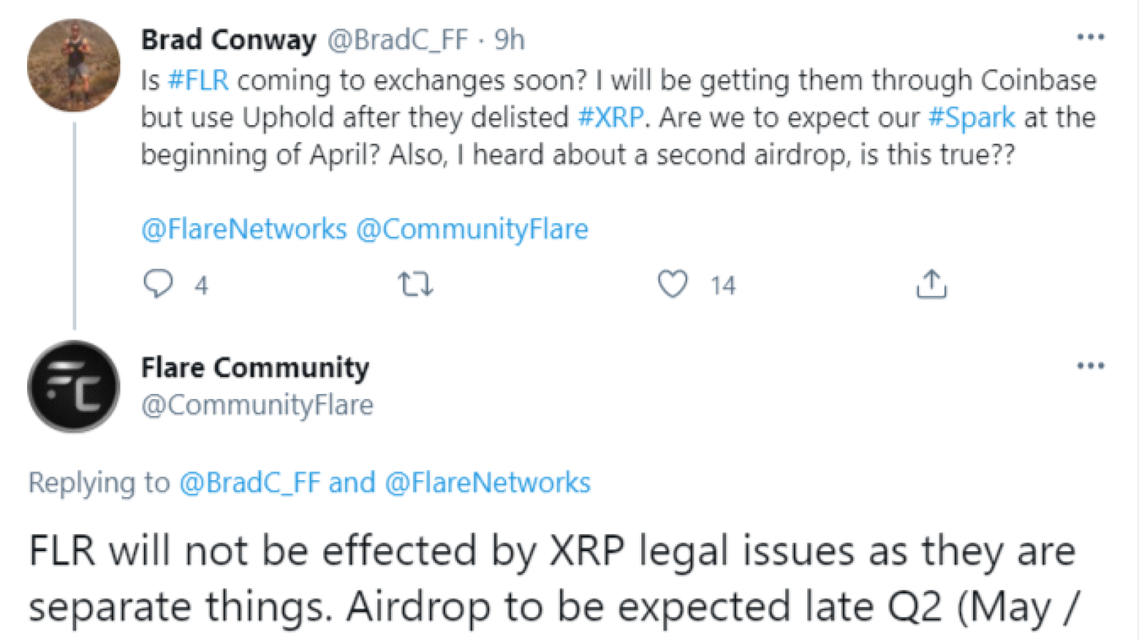 Flare won't be affected by XRP issues: community