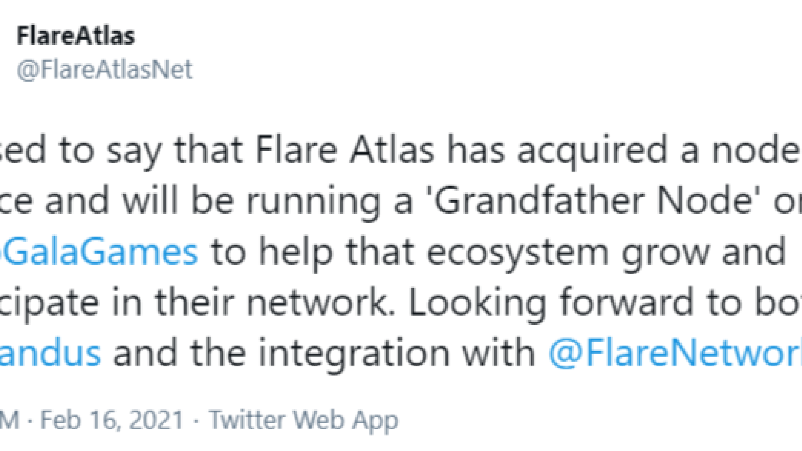 Flare Atlas launches Masternode for Gala Games
