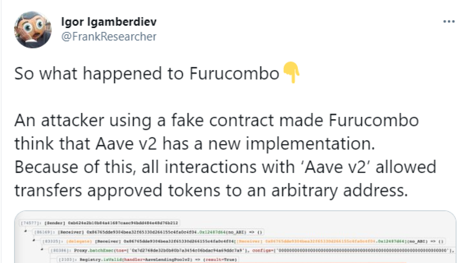 Attackers launched fake AaveV2 contract
