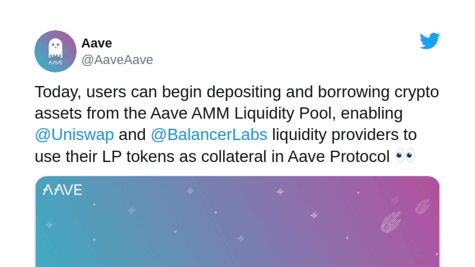 Aave Protocols launches AMM market